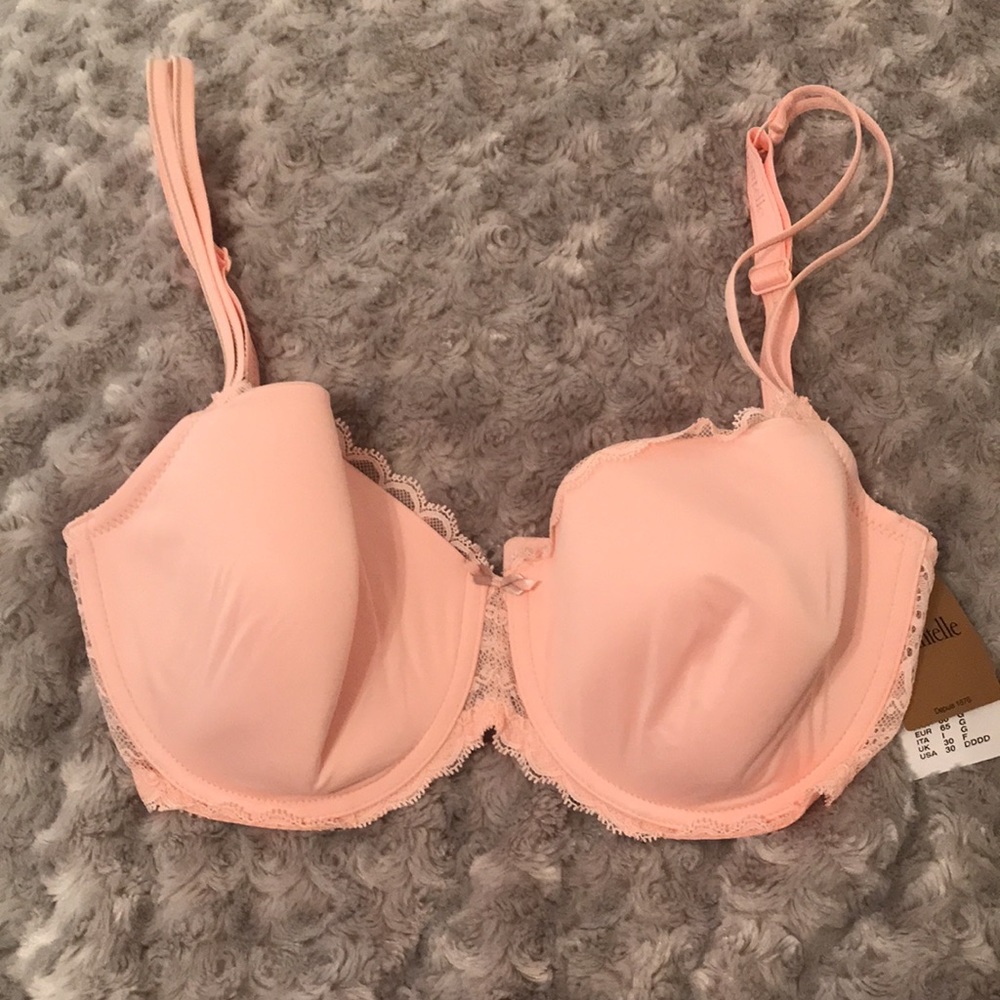 Chantelle Light Pink Merci Demi Underwire T-Shirt Bra 30DDDD NWT - Picture 2 of 14